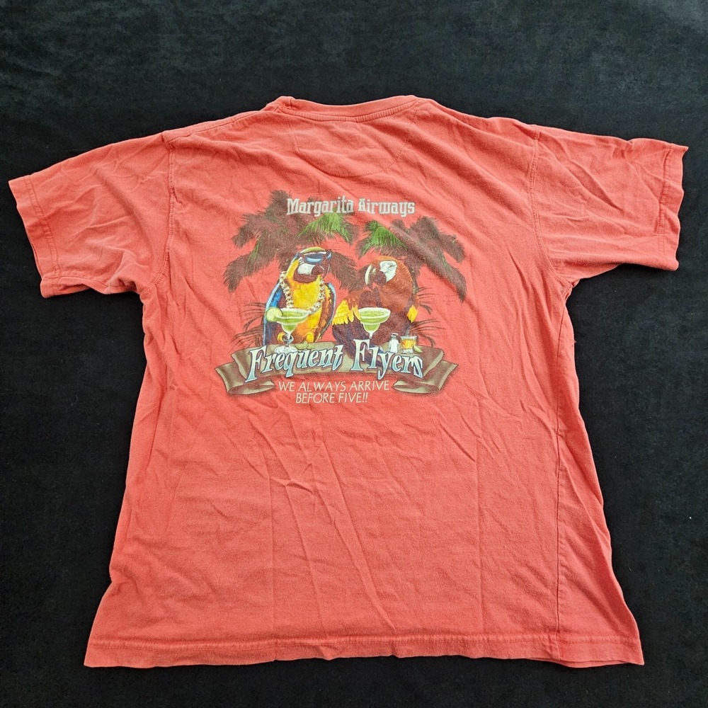 Margarita Airways Frequent Flyers Red Short Sleeve Cotton T-Shirt Men's XL
